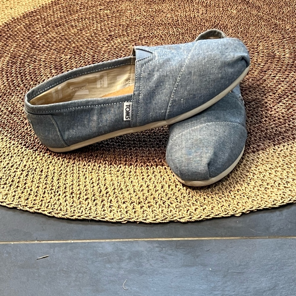 TOMS Blue Denim Casual Slip-Ons